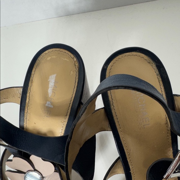 Michael Kors Blue Flower Petal stacked heel sandal Size 7 - Picture 5 of 10